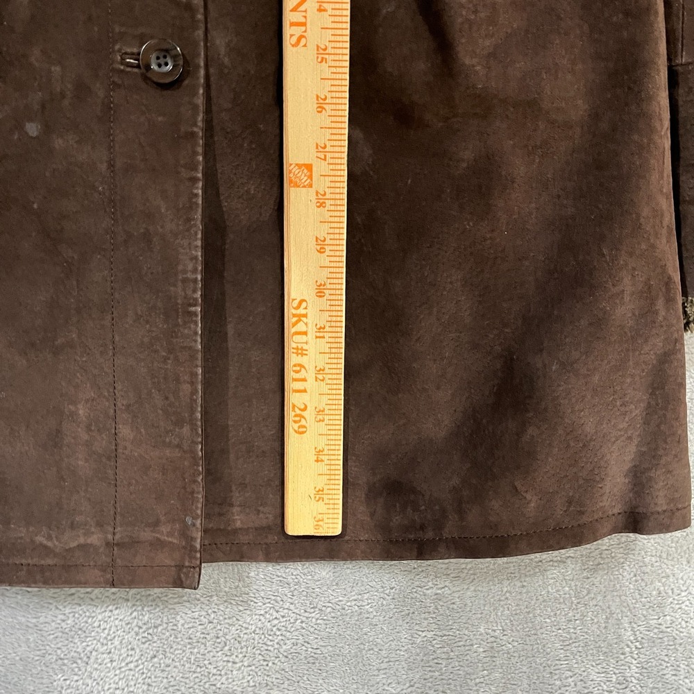 Vintage Bagatelle Coat Womens Medium Brown Suede Faux Fur Quilted 90s Western‎ - Picture 12 of 15